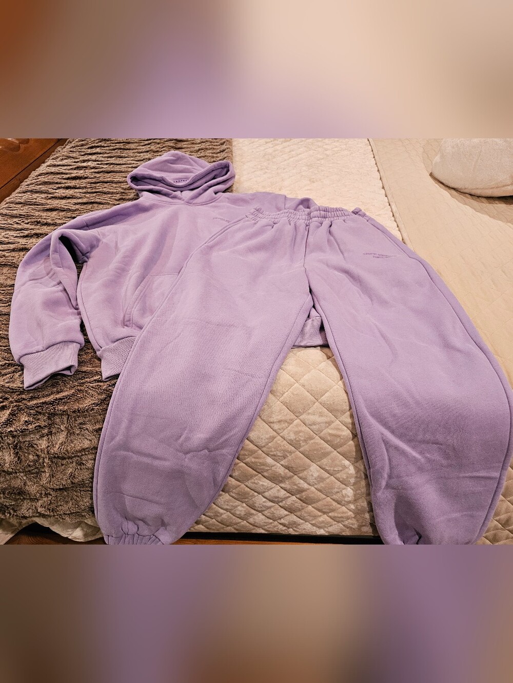 Comfort Colors Lavender Hoodie and Sweatpants Set - Picture 6 of 9